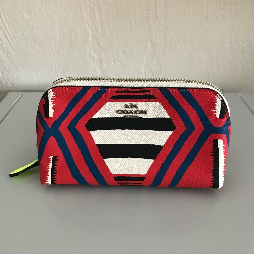 Coach small clutch multi color
